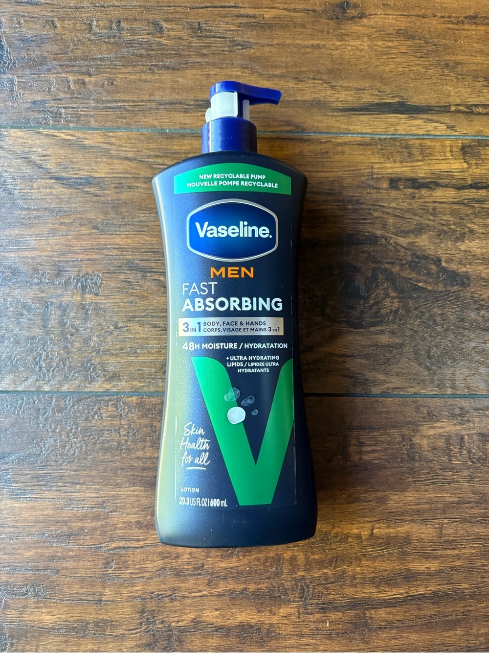 Vaseline Men’s Fast Absorbing 3-in-1 Moisturizing Lotion 20.3 Oz